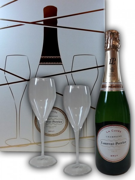 champagne and glasses gift set