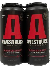 Awestruck - Hibiscus Ginger Premium Hard Cider (4 pack 16oz cans)