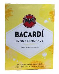 Bacardi - Limon & Lemonade Canned Cocktails 4-Pack (4 pack 355ml cans)
