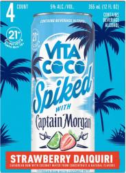 Captain Morgan - Vita Coco Spiked Strawberry Daiquiri (4 pack 355ml cans)