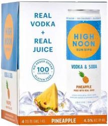 High Noon - Pineapple Sun Sips Vodka & Soda (4 pack 355ml cans)